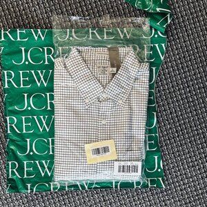 J Crew Slim Untucked Oxford in Navy Green